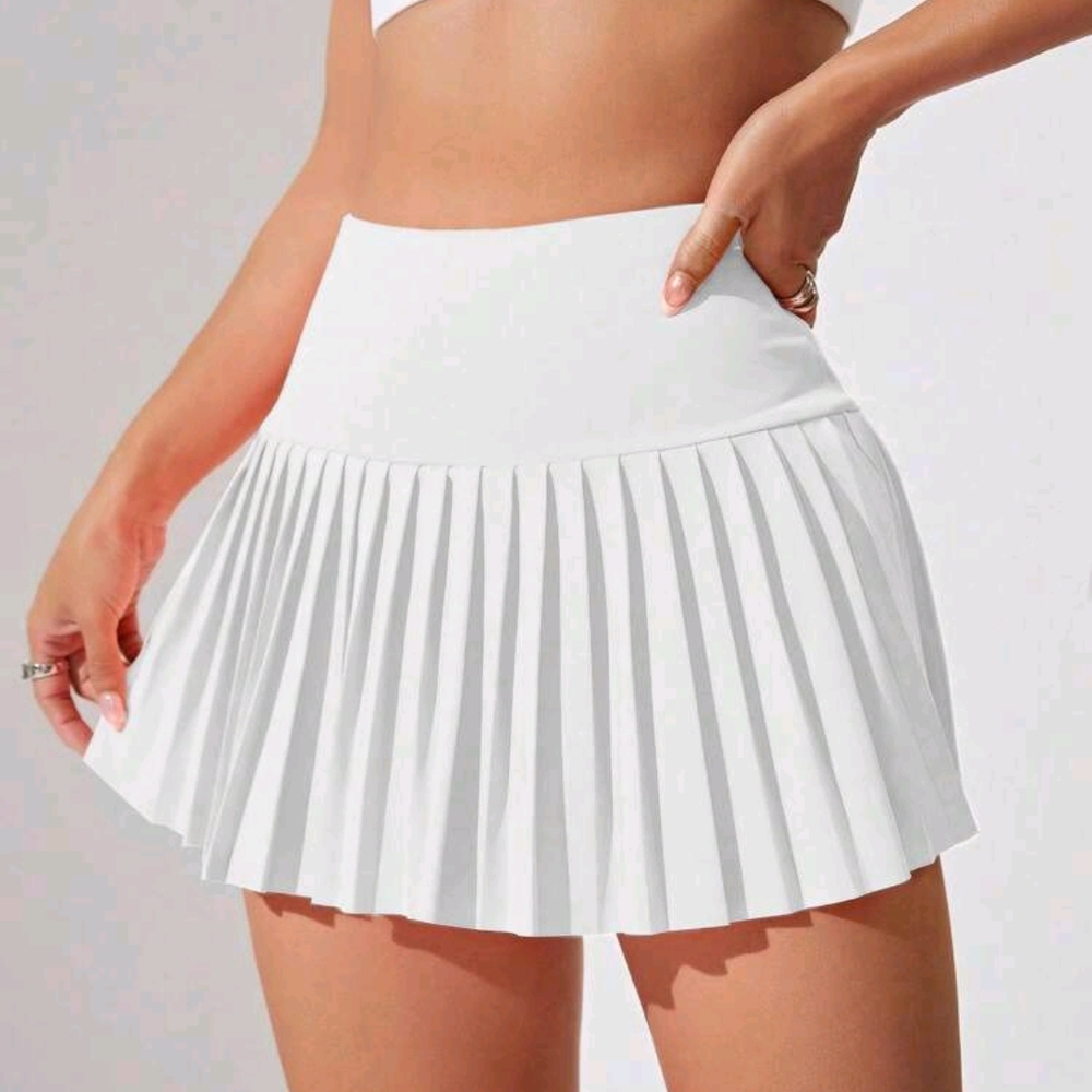 White Pleated Women's Skirt